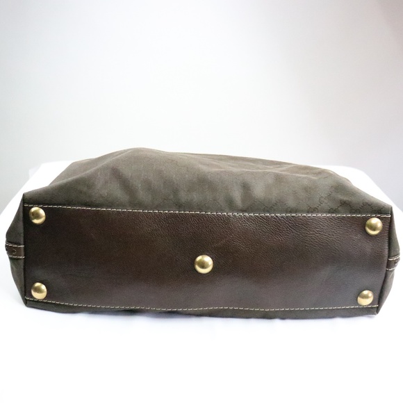 GUCCI Vintage Fall 2008 Large Brown Travel Luggage Bag Top Handle - Picture 5 of 8